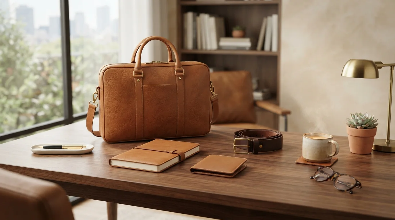 Soft premium leather detail for FaddalLeathers craftsmanship