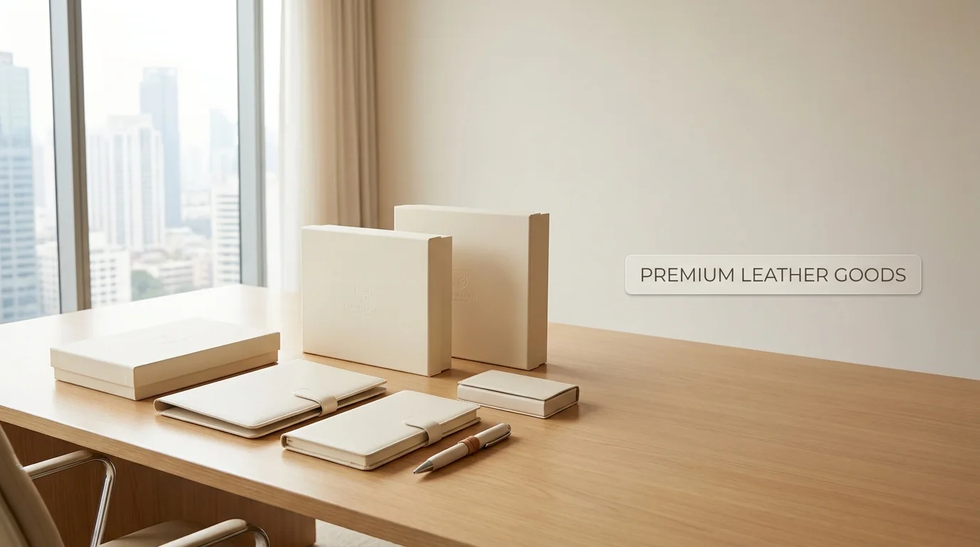 Premium leather goods packaging for private label brands